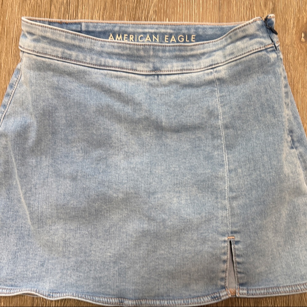 American Eagle Outfitters Light Blue Denim Mini Skort